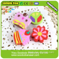 Cake extruded flat eraser ,customed mini extruded eraser